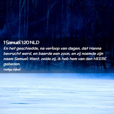Picture 02 - 1 Samuël 1:20 NLD - En het geschiedde, na verloop van dagen, dat - Bible Verse Picture