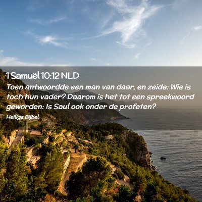Picture 02 - 1 Samuël 10:12 NLD - Toen antwoordde een man van daar, en zeide: Wie - Bible Verse Picture