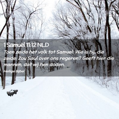 Picture 02 - 1 Samuël 11:12 NLD - Toen zeide het volk tot Samuel: Wie is hij, die - Bible Verse Picture