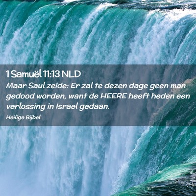 Picture 02 - 1 Samuël 11:13 NLD - Maar Saul zeide: Er zal te dezen dage geen man - Bible Verse Picture