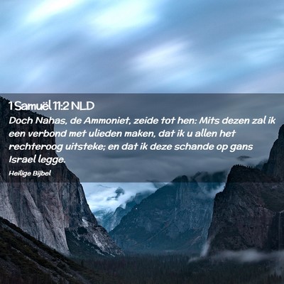 Picture 02 - 1 Samuël 11:2 NLD - Doch Nahas, de Ammoniet, zeide tot hen: Mits - Bible Verse Picture