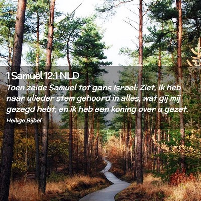 Picture 02 - 1 Samuël 12:1 NLD - Toen zeide Samuel tot gans Israel: Ziet, ik heb - Bible Verse Picture