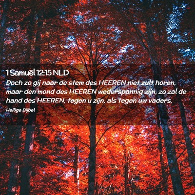 Picture 02 - 1 Samuël 12:15 NLD - Doch zo gij naar de stem des HEEREN niet zult - Bible Verse Picture