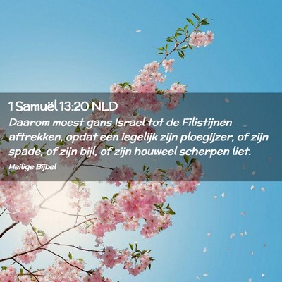 Picture 02 - 1 Samuël 13:20 NLD - Daarom moest gans Israel tot de Filistijnen - Bible Verse Picture