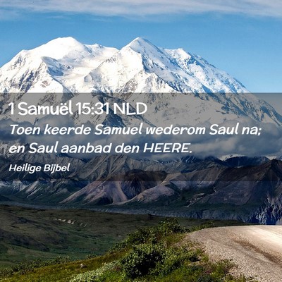 Picture 02 - 1 Samuël 15:31 NLD - Toen keerde Samuel wederom Saul na; en Saul - Bible Verse Picture