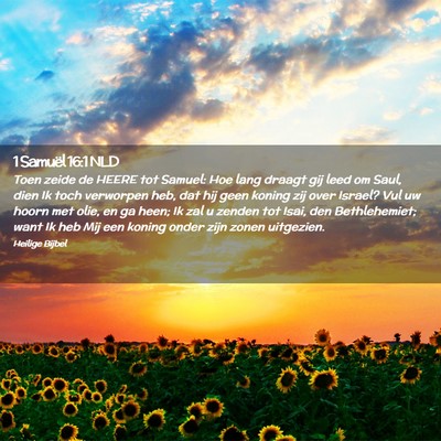 Picture 02 - 1 Samuël 16:1 NLD - Toen zeide de HEERE tot Samuel: Hoe lang draagt - Bible Verse Picture