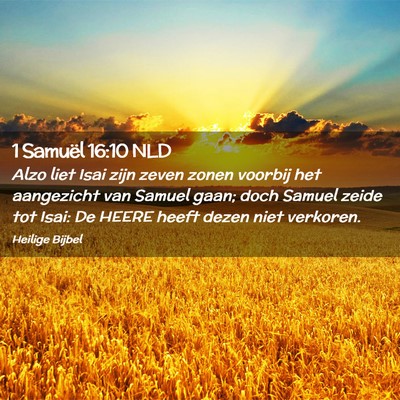 Picture 02 - 1 Samuël 16:10 NLD - Alzo liet Isai zijn zeven zonen voorbij het - Bible Verse Picture