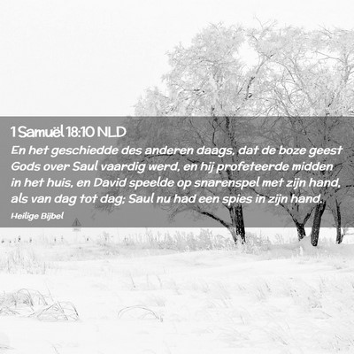 Picture 02 - 1 Samuël 18:10 NLD - En het geschiedde des anderen daags, dat de boze - Bible Verse Picture