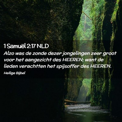 Picture 02 - 1 Samuël 2:17 NLD - Alzo was de zonde dezer jongelingen zeer groot - Bible Verse Picture