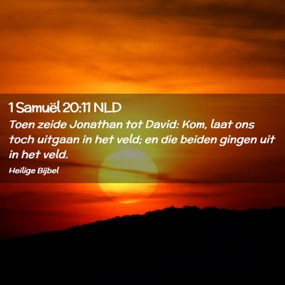 Picture 02 - 1 Samuël 20:11 NLD - Toen zeide Jonathan tot David: Kom, laat ons toch - Bible Verse Picture