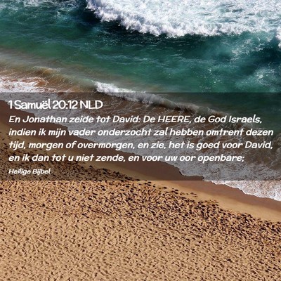 Picture 02 - 1 Samuël 20:12 NLD - En Jonathan zeide tot David: De HEERE, de God - Bible Verse Picture