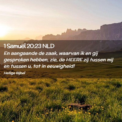Picture 02 - 1 Samuël 20:23 NLD - En aangaande de zaak, waarvan ik en gij gesproken - Bible Verse Picture