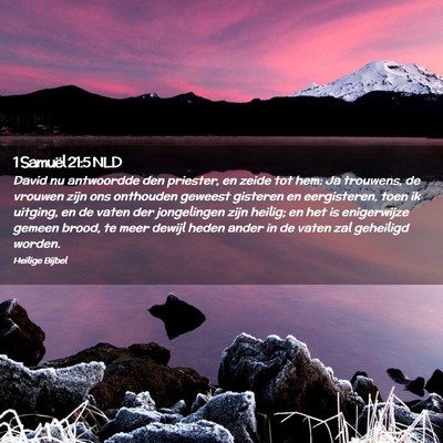 Picture 02 - 1 Samuël 21:5 NLD - David nu antwoordde den priester, en zeide tot - Bible Verse Picture