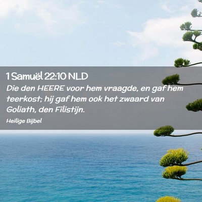Picture 02 - 1 Samuël 22:10 NLD - Die den HEERE voor hem vraagde, en gaf hem - Bible Verse Picture