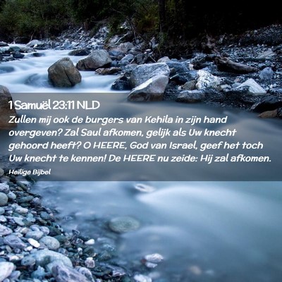Picture 02 - 1 Samuël 23:11 NLD - Zullen mij ook de burgers van Kehila in zijn hand - Bible Verse Picture