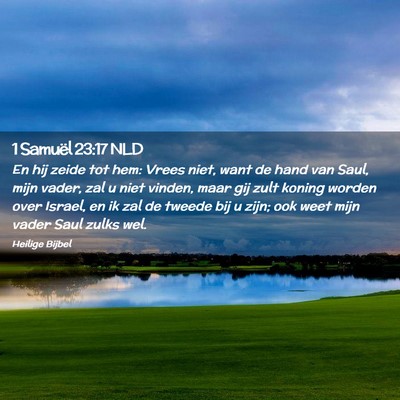 Picture 02 - 1 Samuël 23:17 NLD - En hij zeide tot hem: Vrees niet, want de hand - Bible Verse Picture