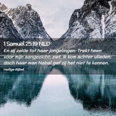 Picture 02 - 1 Samuël 25:19 NLD - En zij zeide tot haar jongelingen: Trekt heen - Bible Verse Picture