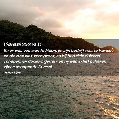 Picture 02 - 1 Samuël 25:2 NLD - En er was een man te Maon, en zijn bedrijf was te - Bible Verse Picture