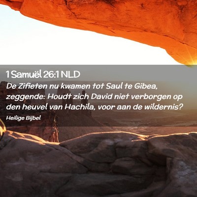 Picture 02 - 1 Samuël 26:1 NLD - De Zifieten nu kwamen tot Saul te Gibea, - Bible Verse Picture