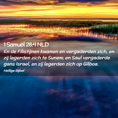 Picture 02 - 1 Samuël 28:4 NLD - En de Filistijnen kwamen en vergaderden zich, en - Bible Verse Picture