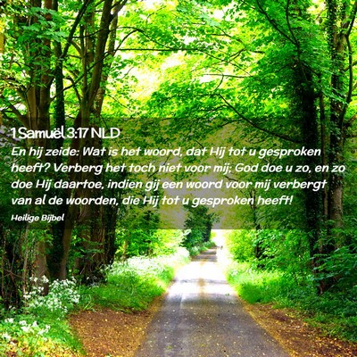 Picture 02 - 1 Samuël 3:17 NLD - En hij zeide: Wat is het woord, dat Hij tot u - Bible Verse Picture