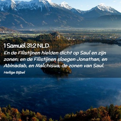 Picture 02 - 1 Samuël 31:2 NLD - En de Filistijnen hielden dicht op Saul en zijn - Bible Verse Picture
