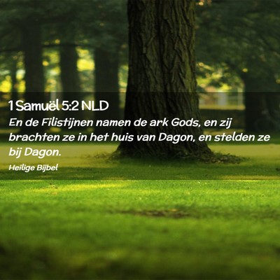Picture 02 - 1 Samuël 5:2 NLD - En de Filistijnen namen de ark Gods, en zij - Bible Verse Picture