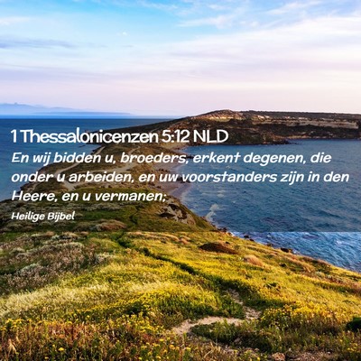 Picture 02 - 1 Thessalonicenzen 5:12 NLD - En wij bidden u, broeders, erkent degenen, die - Bible Verse Picture