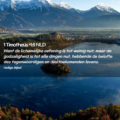Picture 02 - 1 Timotheüs 4:8 NLD - Want de lichamelijke oefening is tot weinig nut; - Bible Verse Picture