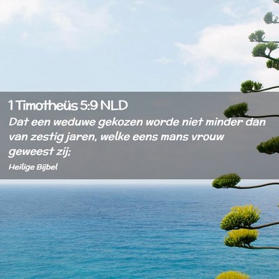 Picture 02 - 1 Timotheüs 5:9 NLD - Dat een weduwe gekozen worde niet minder dan van - Bible Verse Picture