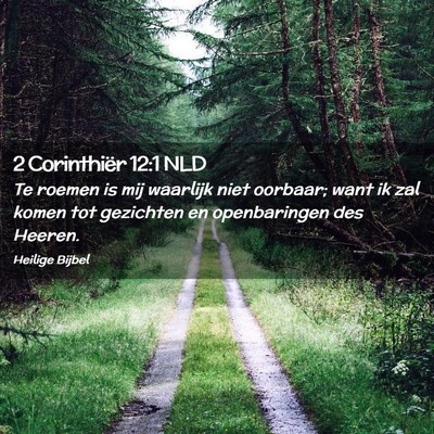 Picture 02 - 2 Corinthiër 12:1 NLD - Te roemen is mij waarlijk niet oorbaar; want ik - Bible Verse Picture