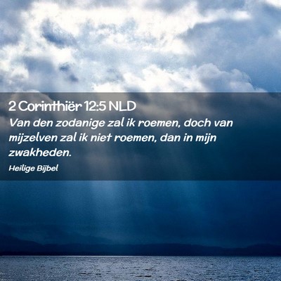 Picture 02 - 2 Corinthiër 12:5 NLD - Van den zodanige zal ik roemen, doch van - Bible Verse Picture
