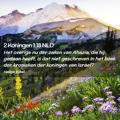 Picture 02 - 2 Koningen 1:18 NLD - Het overige nu der zaken van Ahazia, die hij - Bible Verse Picture