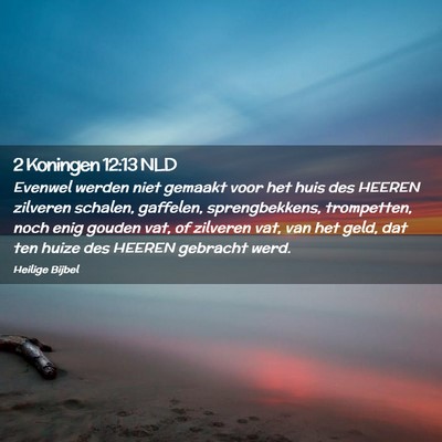 Picture 02 - 2 Koningen 12:13 NLD - Evenwel werden niet gemaakt voor het huis des - Bible Verse Picture
