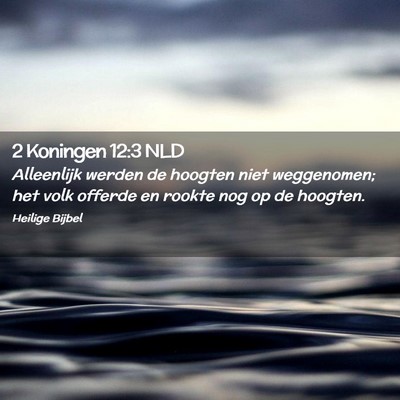 Picture 02 - 2 Koningen 12:3 NLD - Alleenlijk werden de hoogten niet weggenomen; het - Bible Verse Picture