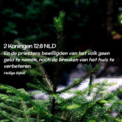 Picture 02 - 2 Koningen 12:8 NLD - En de priesters bewilligden van het volk geen - Bible Verse Picture