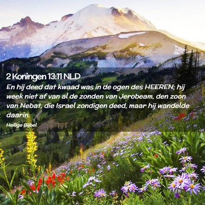 Picture 02 - 2 Koningen 13:11 NLD - En hij deed dat kwaad was in de ogen des HEEREN; - Bible Verse Picture