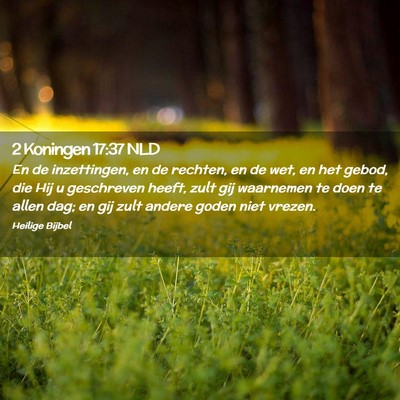 Picture 02 - 2 Koningen 17:37 NLD - En de inzettingen, en de rechten, en de wet, en - Bible Verse Picture