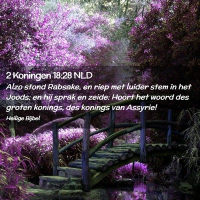 Picture 02 - 2 Koningen 18:28 NLD - Alzo stond Rabsake, en riep met luider stem in - Bible Verse Picture