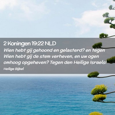Picture 02 - 2 Koningen 19:22 NLD - Wien hebt gij gehoond en gelasterd? en tegen Wien - Bible Verse Picture