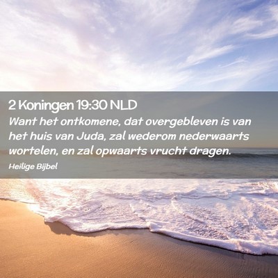 Picture 02 - 2 Koningen 19:30 NLD - Want het ontkomene, dat overgebleven is van het - Bible Verse Picture