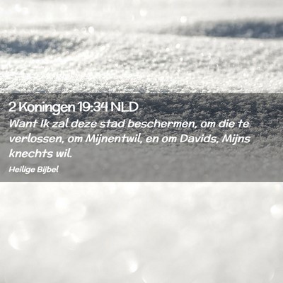Picture 02 - 2 Koningen 19:34 NLD - Want Ik zal deze stad beschermen, om die te - Bible Verse Picture