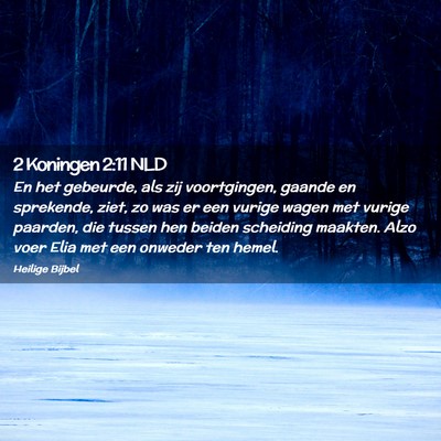 Picture 02 - 2 Koningen 2:11 NLD - En het gebeurde, als zij voortgingen, gaande en - Bible Verse Picture