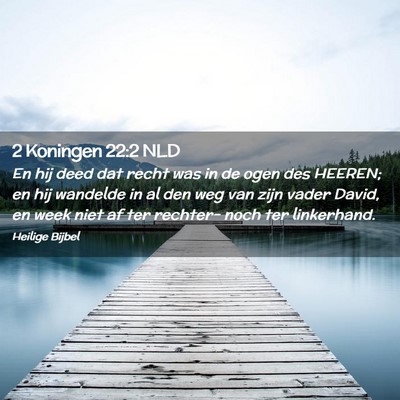 Picture 02 - 2 Koningen 22:2 NLD - En hij deed dat recht was in de ogen des HEEREN; - Bible Verse Picture