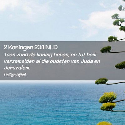 Picture 02 - 2 Koningen 23:1 NLD - Toen zond de koning henen, en tot hem verzamelden - Bible Verse Picture