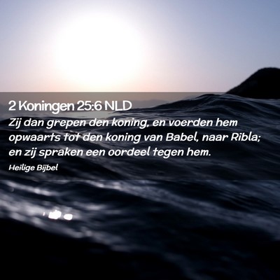 Picture 02 - 2 Koningen 25:6 NLD - Zij dan grepen den koning, en voerden hem - Bible Verse Picture