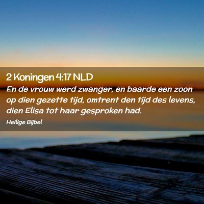 Picture 02 - 2 Koningen 4:17 NLD - En de vrouw werd zwanger, en baarde een zoon op - Bible Verse Picture