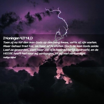 Picture 02 - 2 Koningen 4:27 NLD - Toen zij nu tot den man Gods op den berg kwam, - Bible Verse Picture