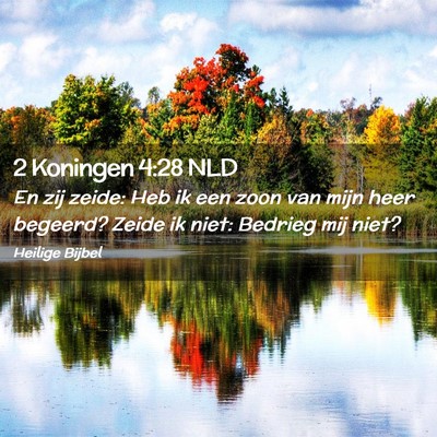 Picture 02 - 2 Koningen 4:28 NLD - En zij zeide: Heb ik een zoon van mijn heer - Bible Verse Picture
