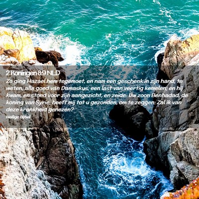 Picture 02 - 2 Koningen 8:9 NLD - Zo ging Hazael hem tegemoet, en nam een geschenk - Bible Verse Picture